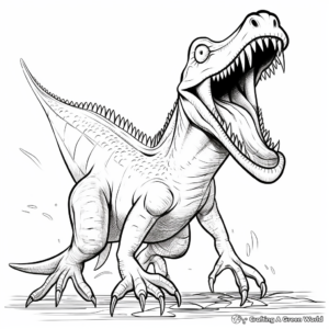 Roaring Suchomimus Coloring Pages for Kids 4