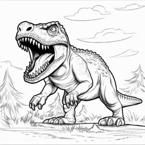 Roaring Tyrannosaurus Rex Coloring Pages 4