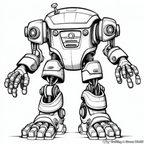 Robot Feet Coloring Pages for Tech Fans 1