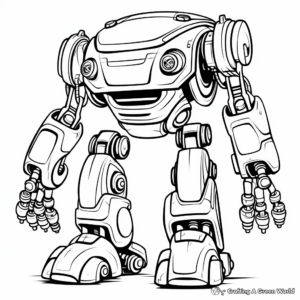 Robot Feet Coloring Pages for Tech Fans 3