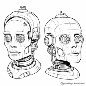 Robot Heads Coloring Pages for the Future Engineers 4