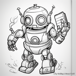 Robot-Themed Coloring Pages: Easy and Fun 1