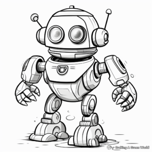Robot-Themed Coloring Pages: Easy and Fun 2