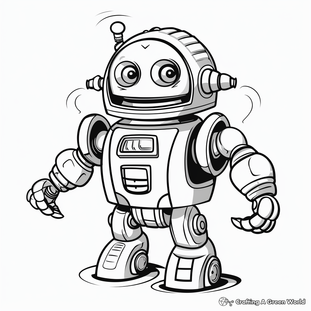 Robot-Themed Coloring Pages: Easy and Fun 4