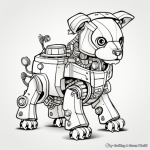 Robotic Animals and Creatures Coloring Pages 1