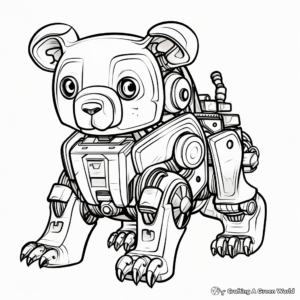 Robotic Animals and Creatures Coloring Pages 2