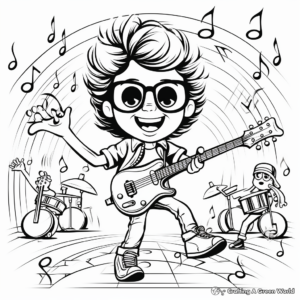 Rock and Roll Coloring Pages for Adults 1