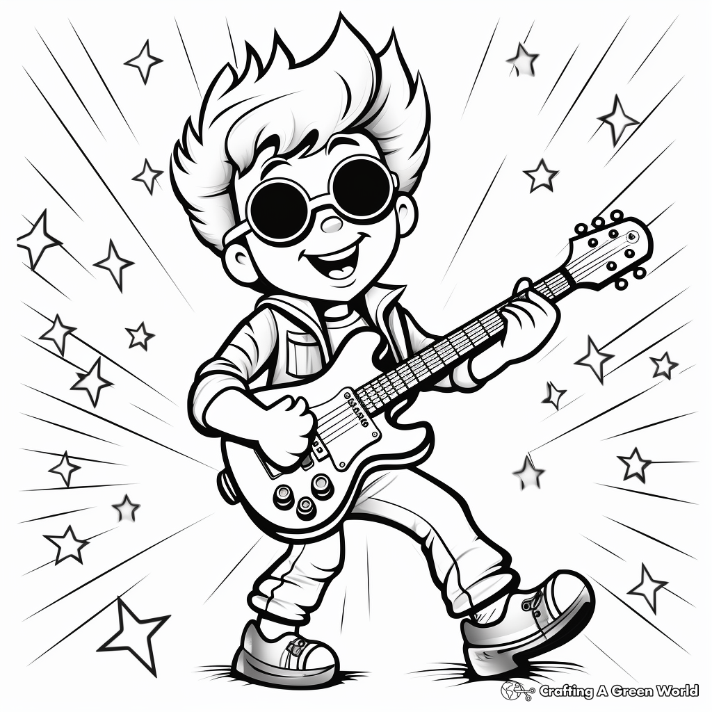 Rock and Roll Coloring Pages for Adults 3