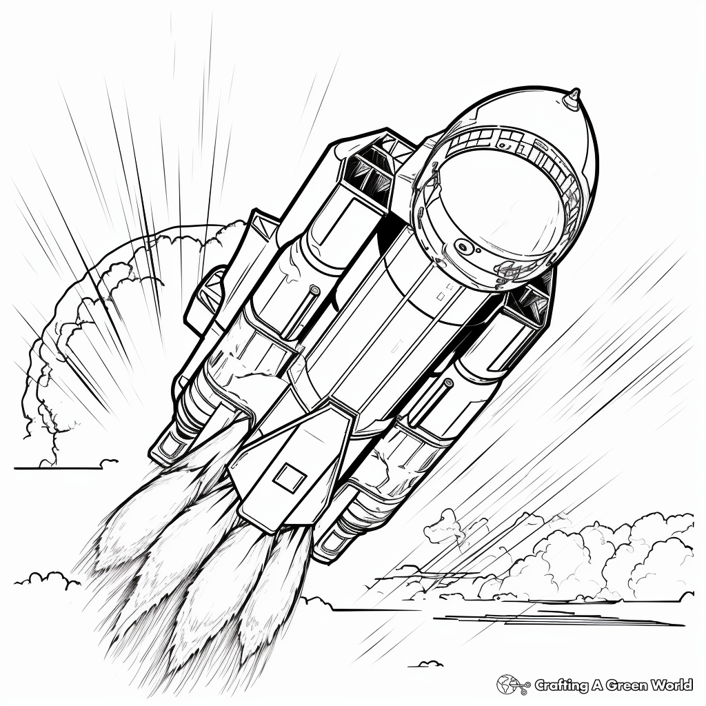 Rocket Fuel: Rocket Engine Coloring Pages 1