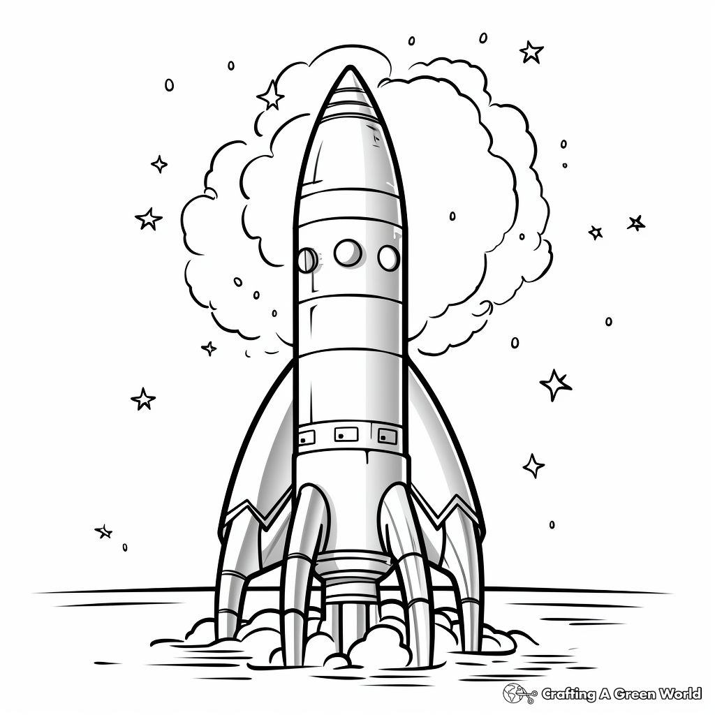 Rocket Fuel: Rocket Engine Coloring Pages 3