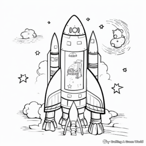 Rocket Science Explained: Rocket Diagram Coloring Pages 3