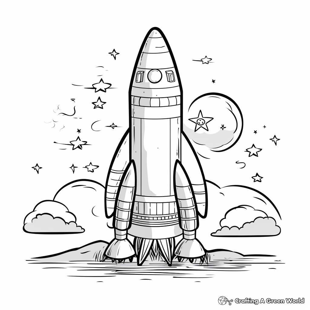 Rocket Science Explained: Rocket Diagram Coloring Pages 4