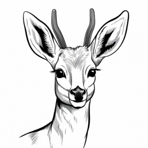 Roe Deer Head Coloring Pages for Enthusiasts 2