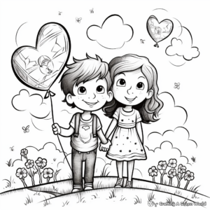 Romantic Scenery Anniversary Coloring Pages 3
