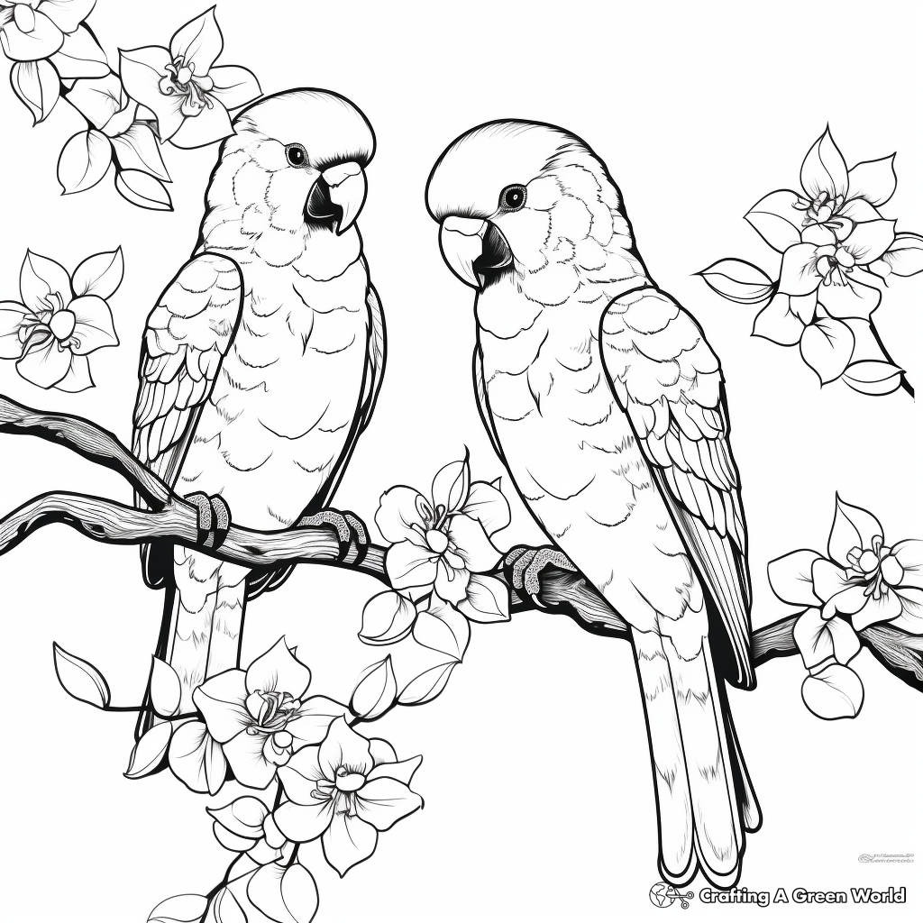 Rosella Parrots Coloring Pages: A Delight for Artists 2