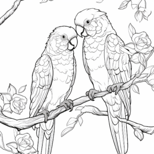 Rosella Parrots Coloring Pages: A Delight for Artists 3