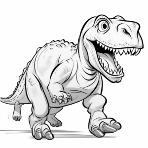 Running Ceratosaurus Coloring Pages 1