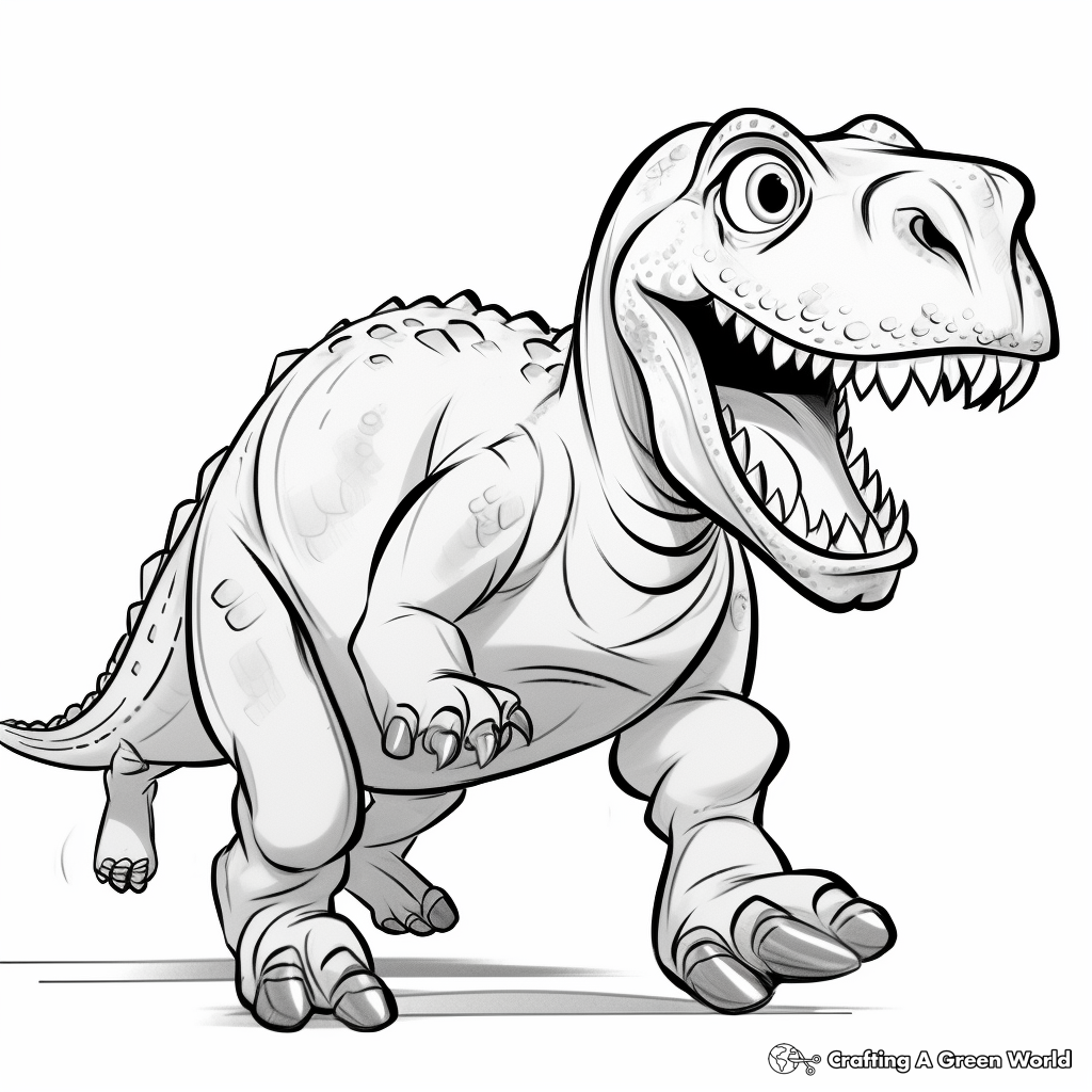 Running Ceratosaurus Coloring Pages 1
