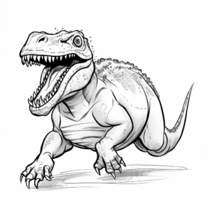 Running Ceratosaurus Coloring Pages 4