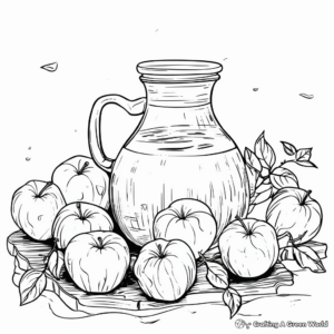 Rustic Apple Cider Coloring Pages 4