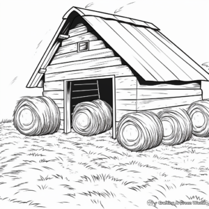 Rustic Hayloft Coloring Pages 2