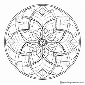 Sacred Fibonacci Spiral Coloring Pages 4