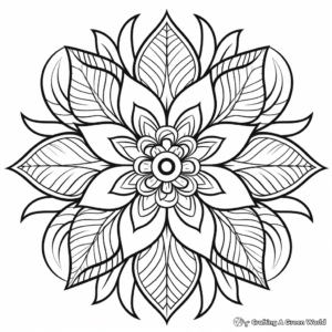 Sacred Geometric Floral Patterns Coloring Pages 1