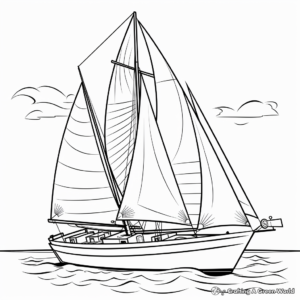 Sailboat with Sails Up Coloring Pages 4