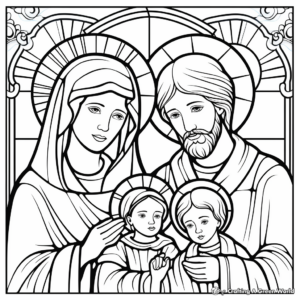 Saints and Apostles Coloring Pages: Mary, Peter, Paul 3