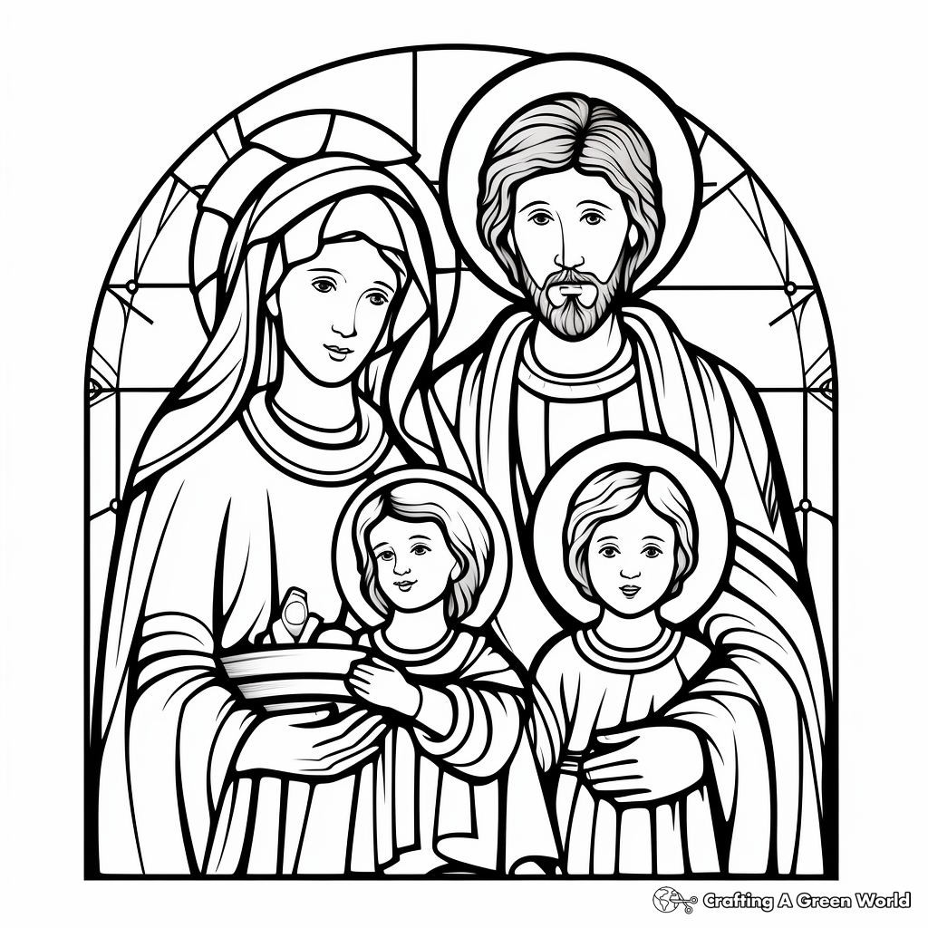 Saints and Apostles Coloring Pages: Mary, Peter, Paul 4