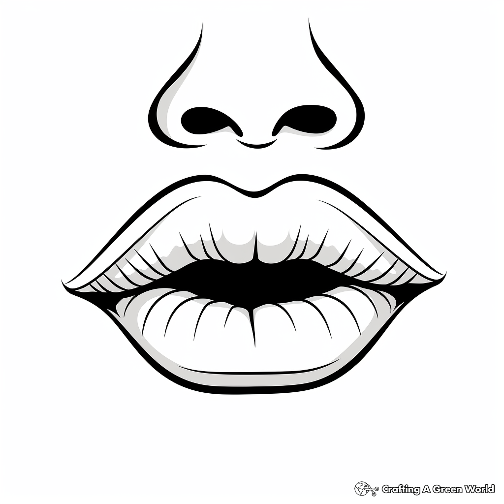 Sassy Pouty Lips Coloring Pages 1