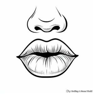Sassy Pouty Lips Coloring Pages 2