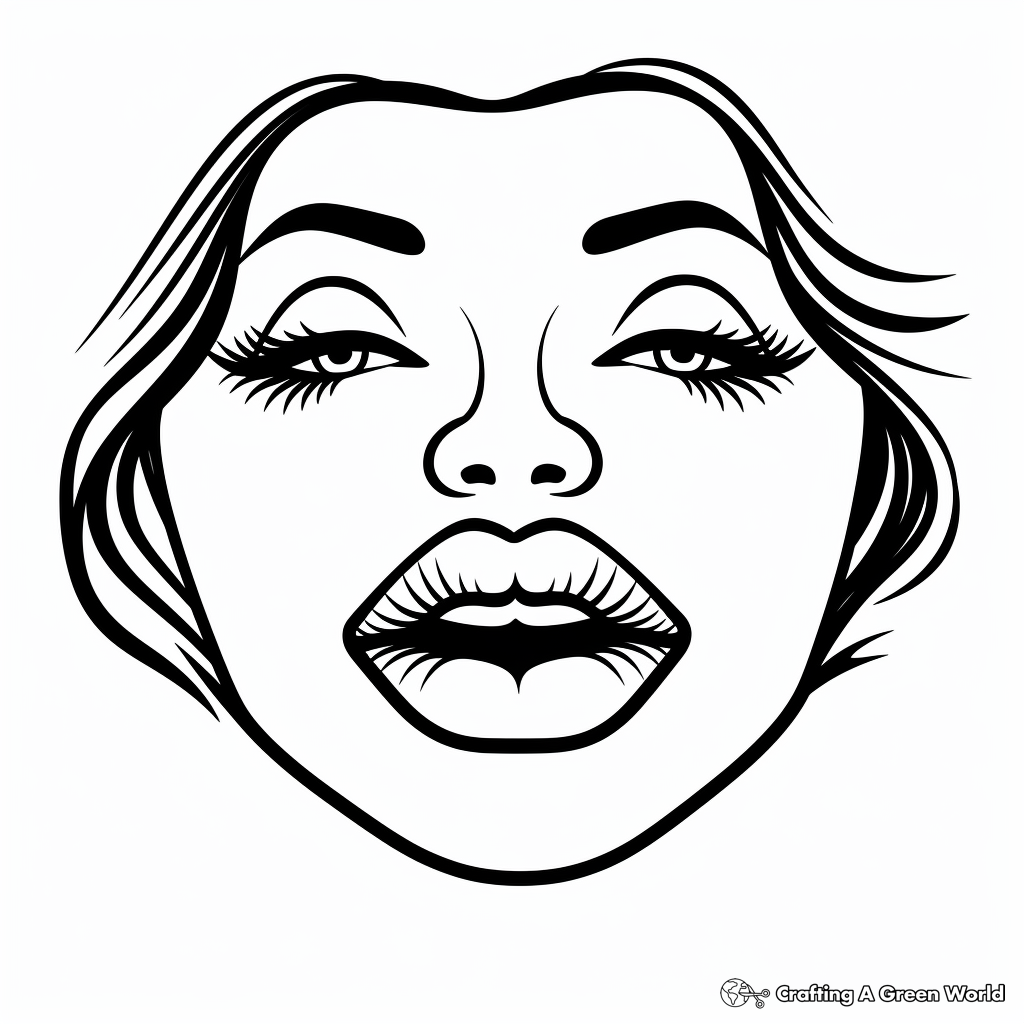 Sassy Pouty Lips Coloring Pages 3