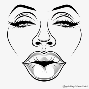 Sassy Pouty Lips Coloring Pages 4