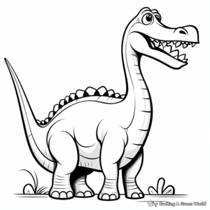 Sauropod Dinosaur Coloring Pages For Kids 1