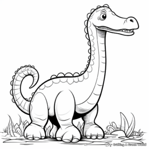Sauropod Dinosaur Coloring Pages For Kids 2
