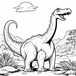 Sauropod Dinosaur Coloring Pages For Kids 3