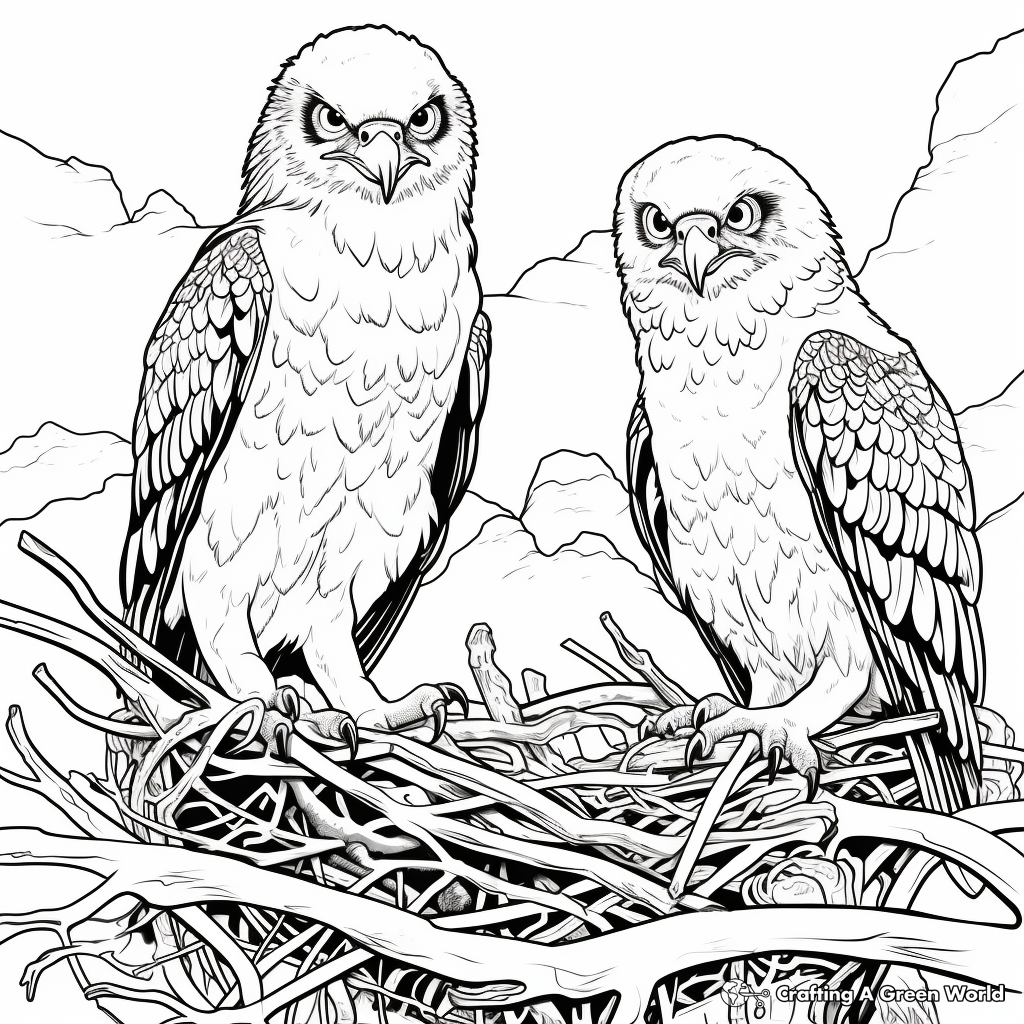 Say Hello to Baby Ospreys Coloring Pages 4