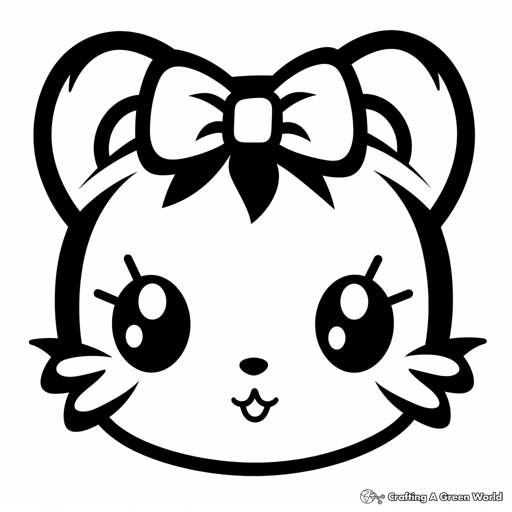 Say 'Hello' to Hello Kitty Face Coloring Pages 1
