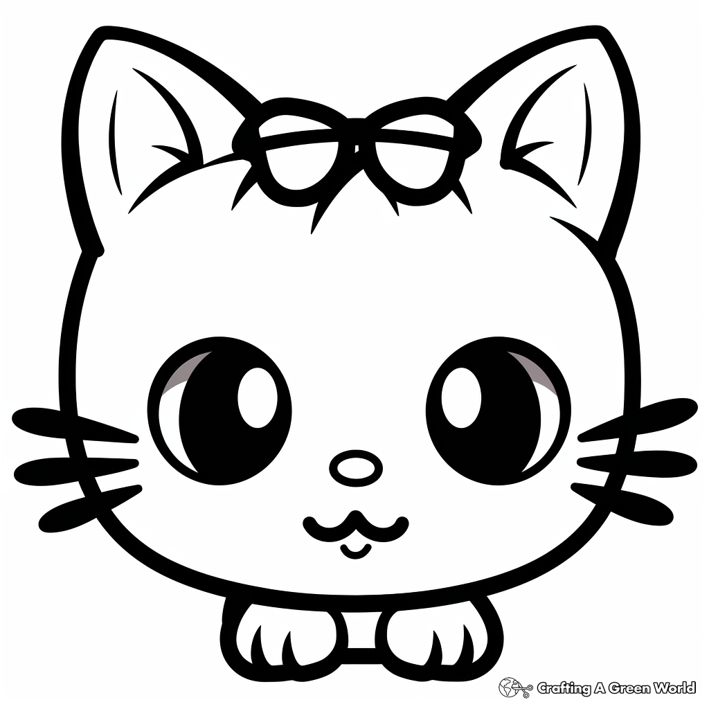 Say 'Hello' to Hello Kitty Face Coloring Pages 2