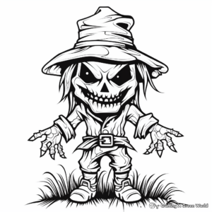 Scarecrow Coloring Pages with a Horror Twist 2