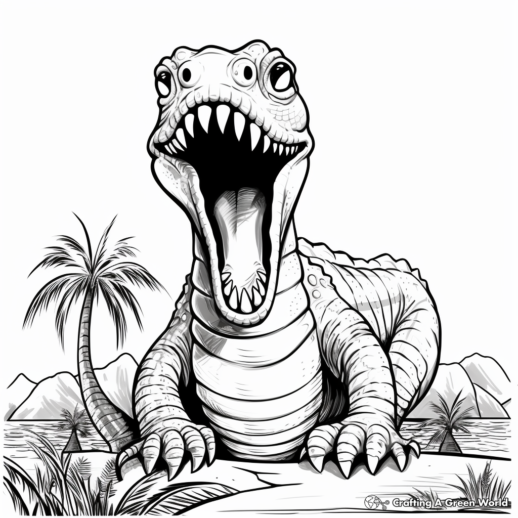 Scary Sauropod Coloring Pages 1