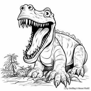 Scary Sauropod Coloring Pages 2
