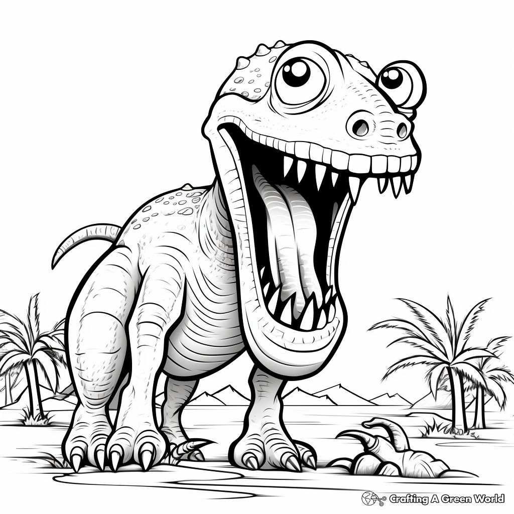 Scary Sauropod Coloring Pages 3