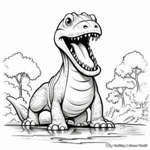 Scary Sauropod Coloring Pages 4