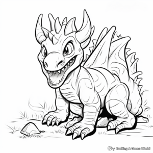 Scary Styracosaurus Coloring Pages 1