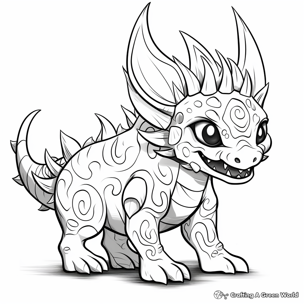 Scary Styracosaurus Coloring Pages 2