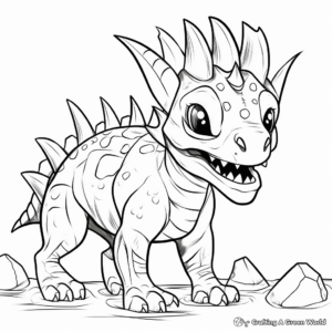 Scary Styracosaurus Coloring Pages 4