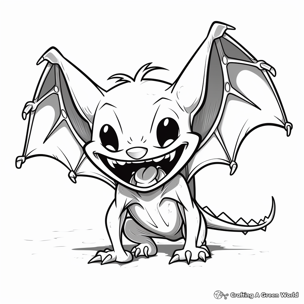 Scary Vampire Bat Coloring Pages 2