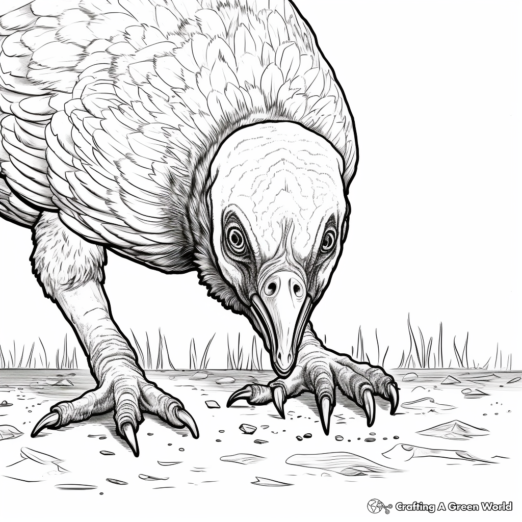 Scavenging Turkey Vulture Coloring Sheets 3